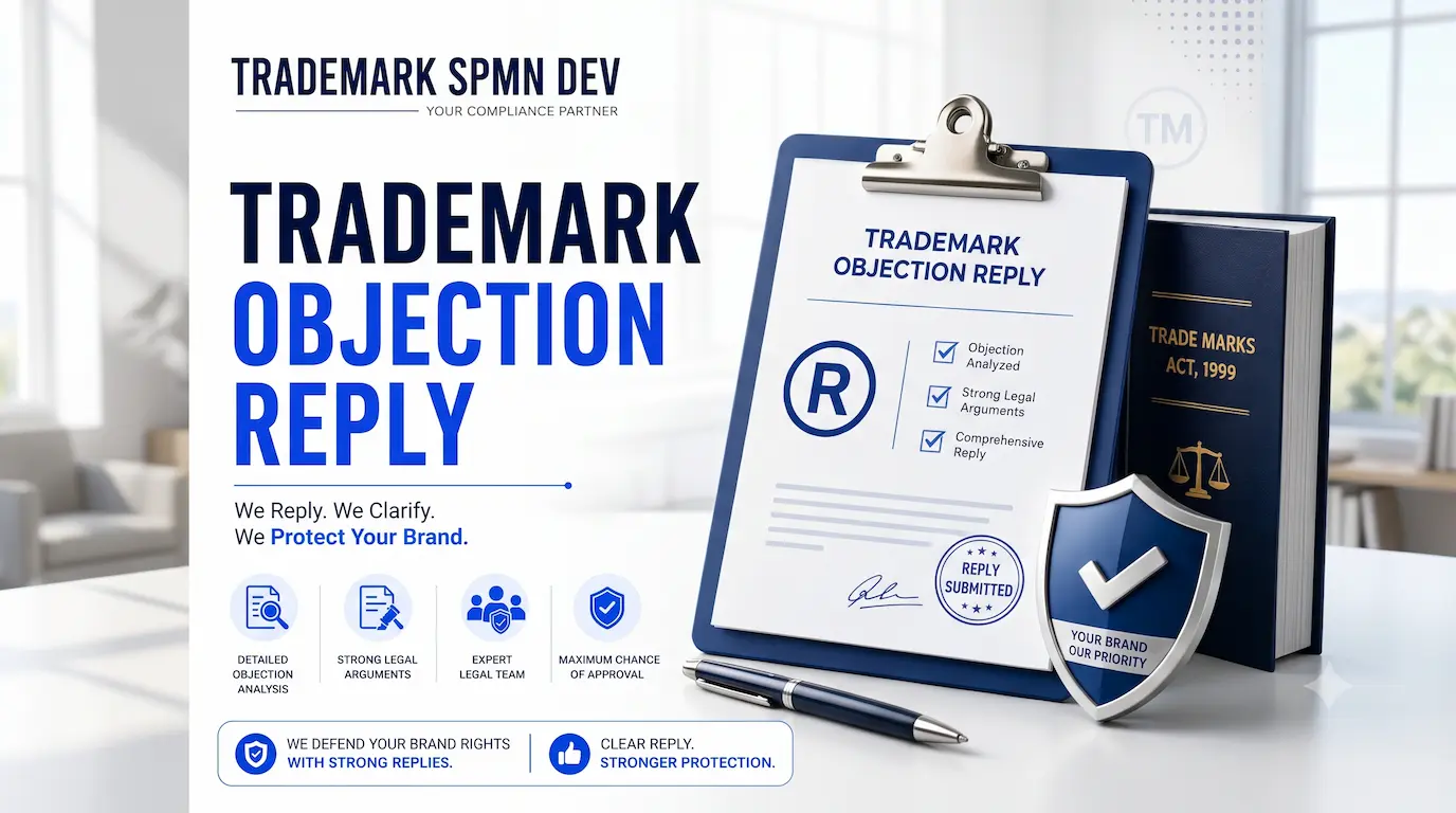 trademark objection reply hearing services